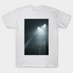 Empty street at foggy night T-Shirt